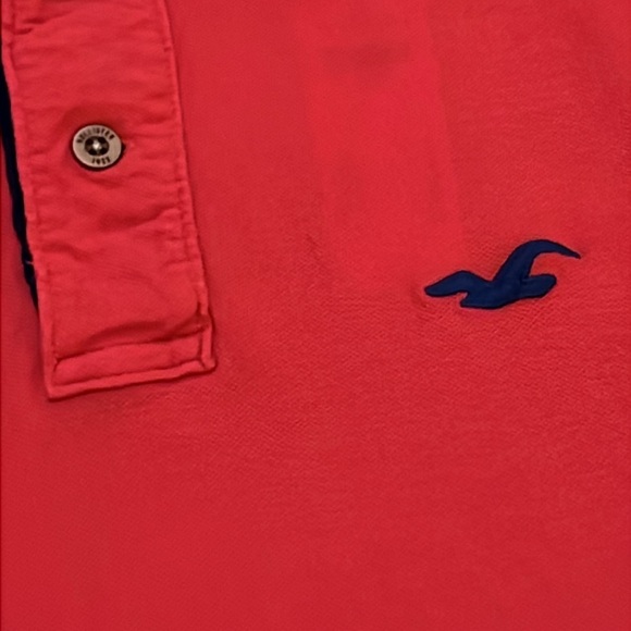 Hollister men’s Red Polo Shirt‎ L Large - Picture 3 of 8